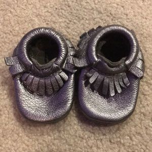 Freshly picked gunmetal moccs size 1